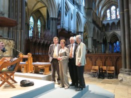 David Davis MP with Kate Allen, Salisbury Cathedral