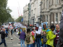 Members of the group took part in the London Refugee march last year